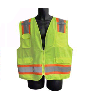 Class II  ANSI Zipper Closure Safety Vest