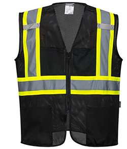 Black Mesh Safety Vest