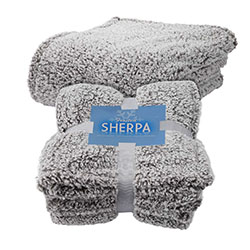 Two Tone Frosted Sherpa Blanket