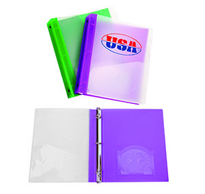 1 1/2" 3 Ring Binder Frosted Two Tone