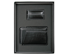 Leather Wallet Gift Set
