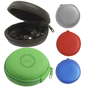 Silicone Earbud Wired in Zippered Pouch