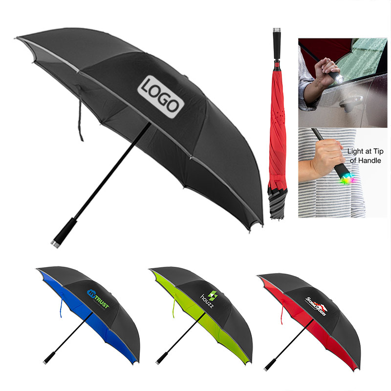 Inverted Umbrella with Light-Up Handle 